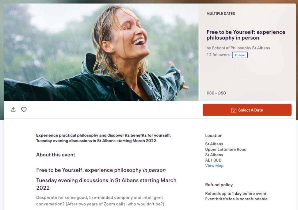 St Albans Practical Philosophy Course Enrolment